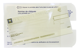Pochette remise de chéque - billeterie