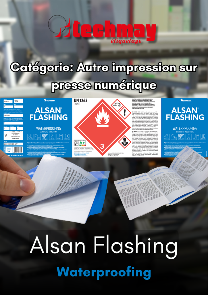 L'étiquette primée de Soprema en impression numérique